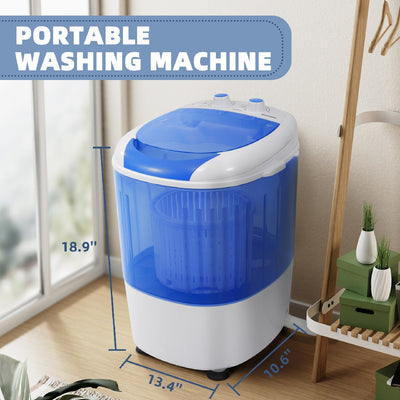 Only Supports Self Pickup  Mini Washer, Portable, With Spin Dryer, 5.5 Lb Capacity Washer, Spin Timer Control, Compact Washer For Homes, Apartments, RVs, Available In Two Colors