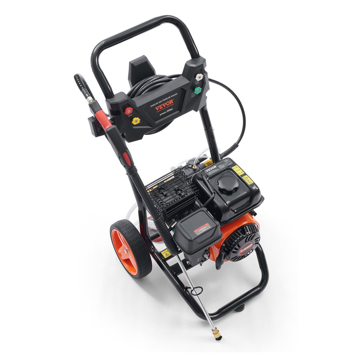 Gas Pressure Washer, 3600 PSI 2.6 GPM, Gas Powered Pressure Washer With Copper Pump, Spray Gun And Extension Wand, 5 Quick Connect Nozzles, For Cleaning Cars, Homes, Driveways, Patios