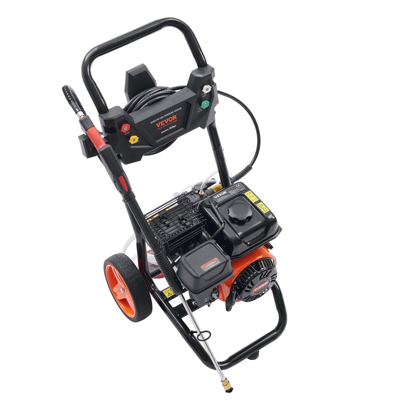 Gas Pressure Washer, 3600 PSI 2.6 GPM, Gas Powered Pressure Washer With Copper Pump, Spray Gun And Extension Wand, 5 Quick Connect Nozzles, For Cleaning Cars, Homes, Driveways, Patios