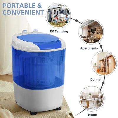Only Supports Self Pickup  Mini Washer, Portable, With Spin Dryer, 5.5 Lb Capacity Washer, Spin Timer Control, Compact Washer For Homes, Apartments, RVs, Available In Two Colors