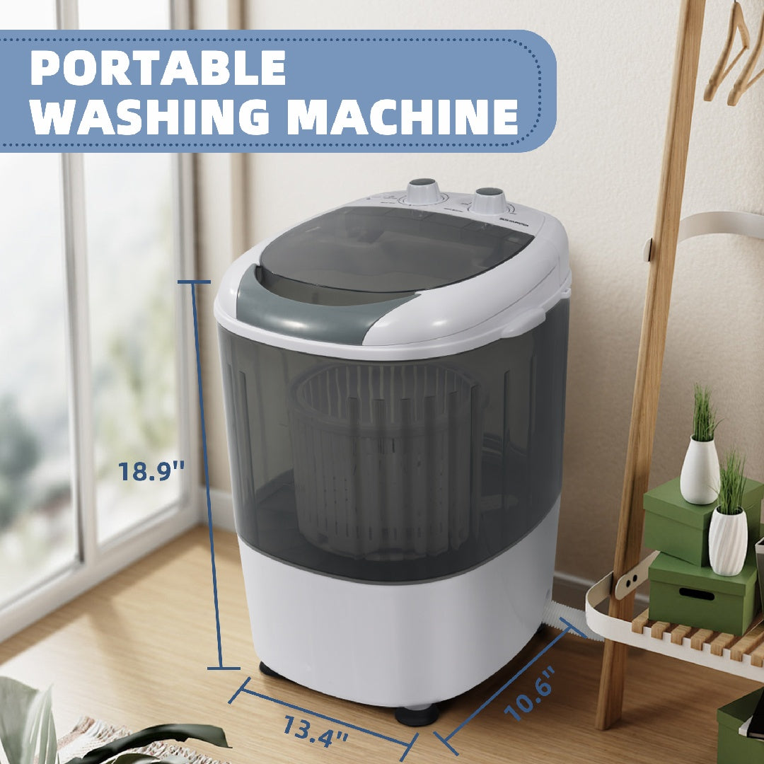 Only Supports Self Pickup  Mini Washer, Portable, With Spin Dryer, 5.5 Lb Capacity Washer, Spin Timer Control, Compact Washer For Homes, Apartments, RVs, Available In Two Colors